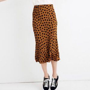 NEW! Madewell Painted Spots Midi Skirt Sz. 14